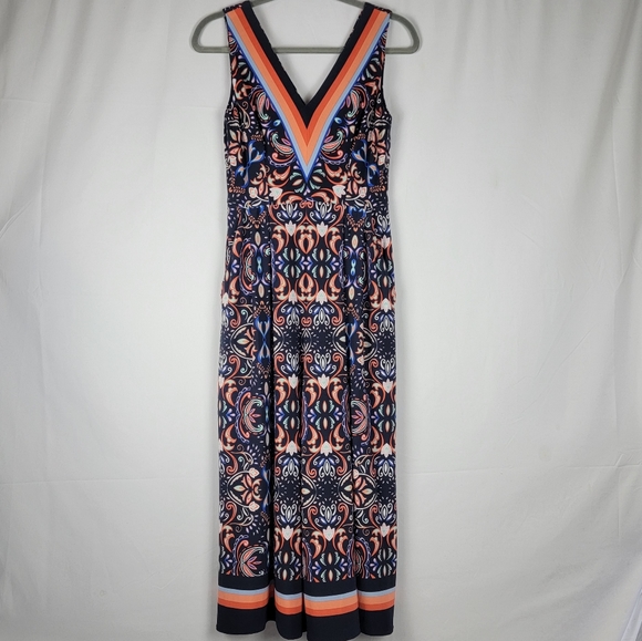 Vince Camuto printed vneck jumpsuit size 2 boho print - Picture 2 of 7